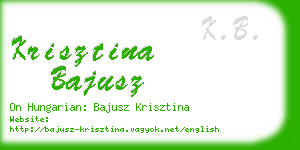 krisztina bajusz business card